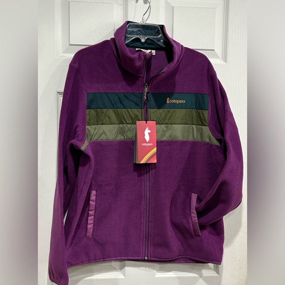 Cotopaxi Women's XL Teca Fleece Full-Zip Jacket Amazonia Pink Purple Stripes NWT - Picture 1 of 8